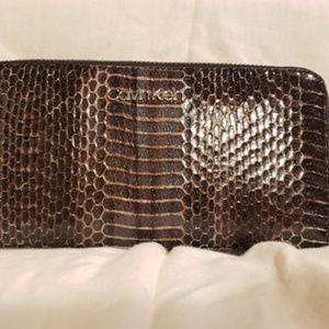 Calvin Klein Faux Snake Skin Wallet